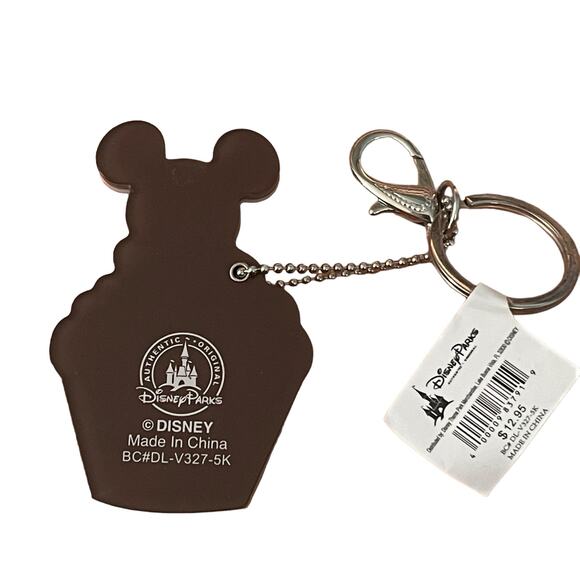 Disney Mickey Mouse Acrylic Cupcake Keychain with Mirror Disney Parks Merch NWT - Picture 2 of 6